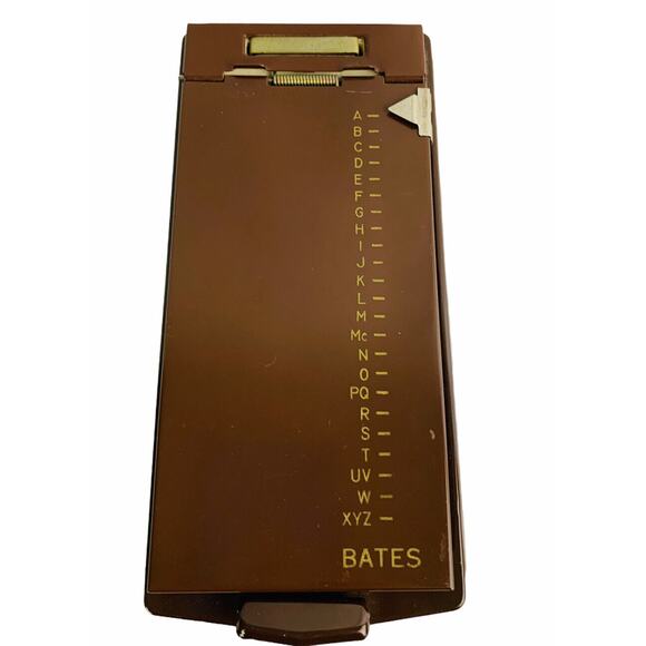 Vintage Bates List Finder Pop-Up Rolodex Model A Made in USA NJ - Picture 1 of 9